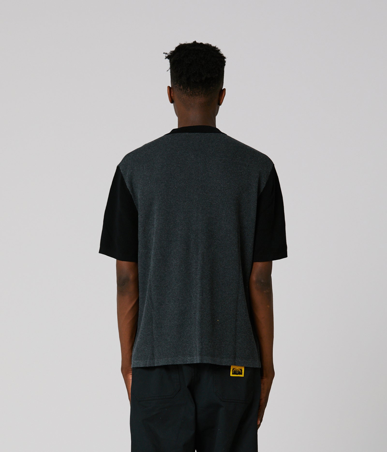 Marilyn Knit SS Shirt - Black Charcoal