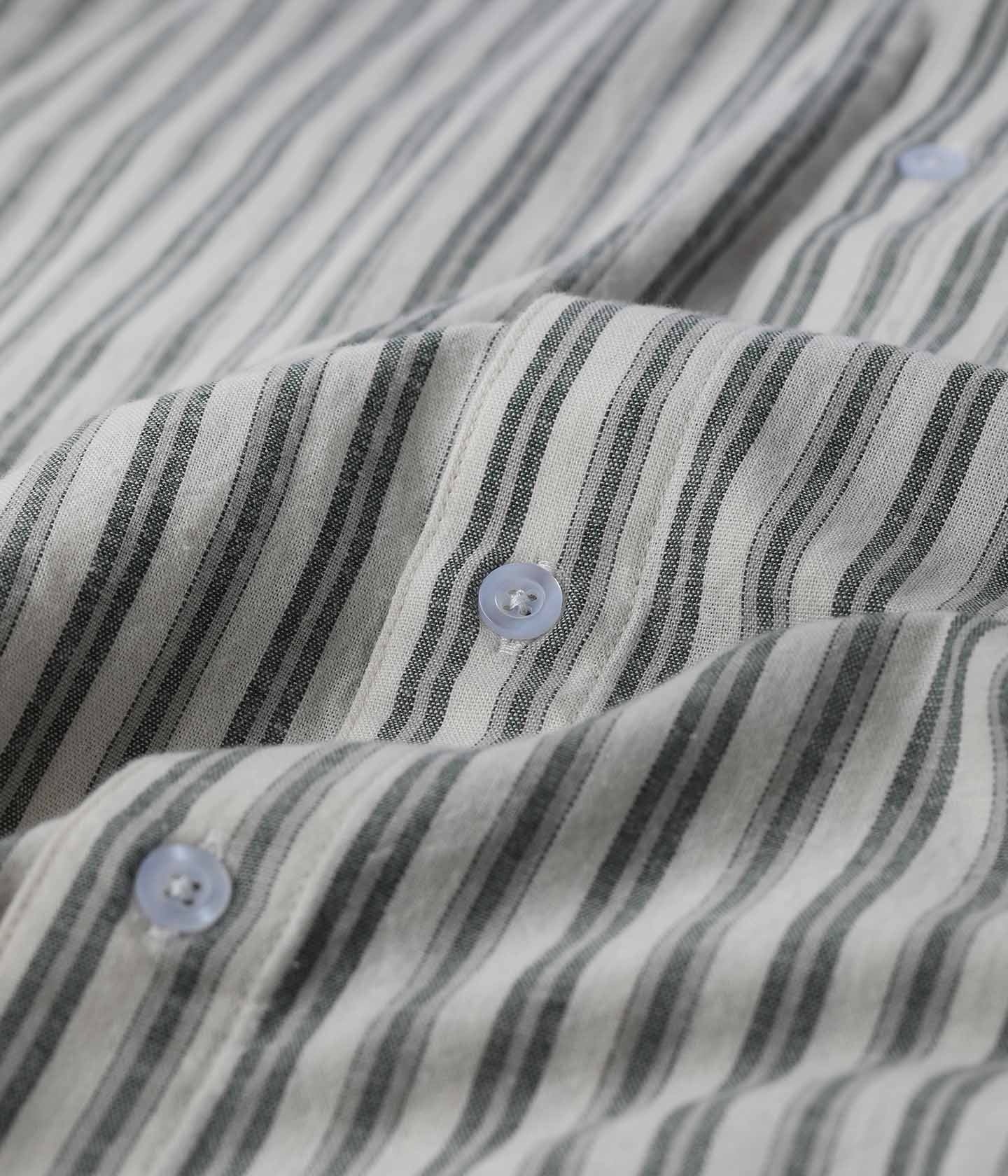 Chemise rayée à manches longues Reynolds - Vert os