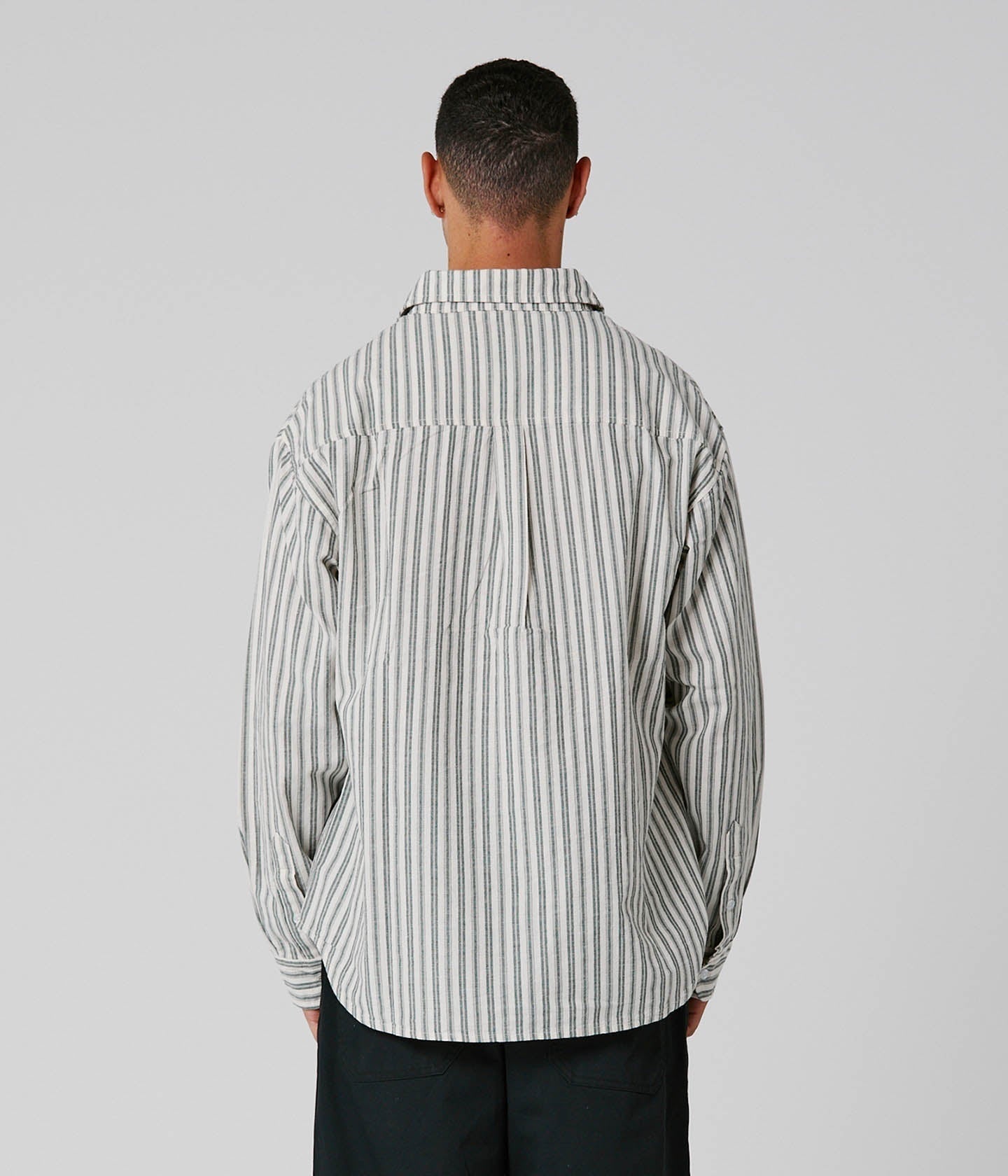 Chemise rayée à manches longues Reynolds - Vert os
