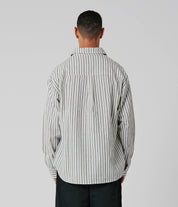Chemise rayée à manches longues Reynolds - Vert os