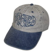 Wavy Embroidered Cap - Grey/Blue