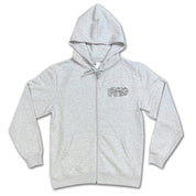 Wavy Zip Hoodie - Ash Grey