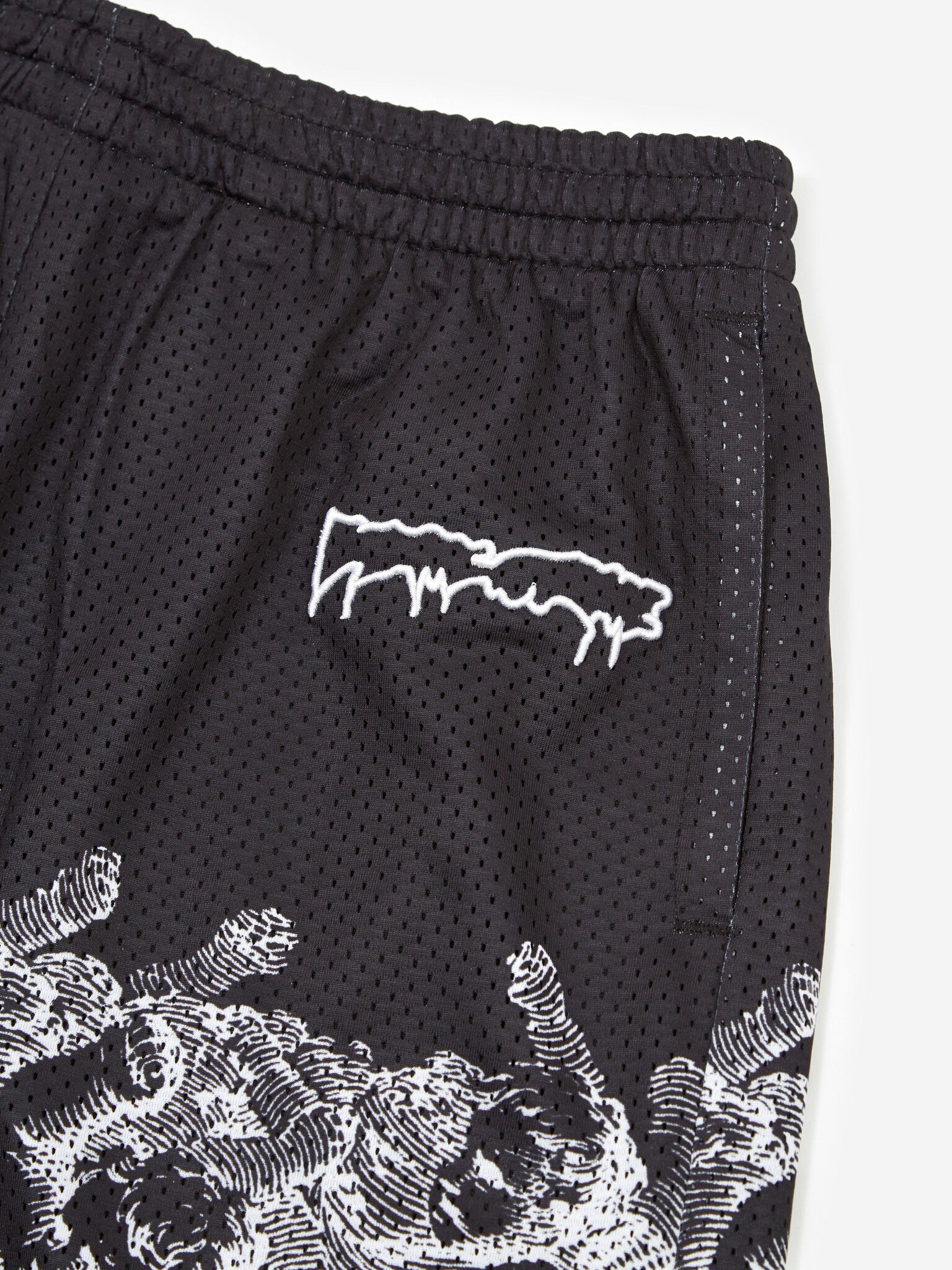 Short en maille Cherub Fight - Noir/Blanc 