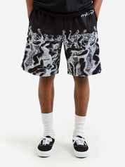 Short en maille Cherub Fight - Noir/Blanc 