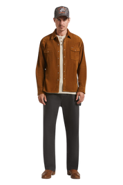 New West Relaxed Overshirt - Washed Copper Corduroy