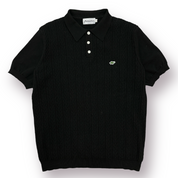 Gambino Cable Knit Polo - Black