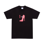 T-shirt à chaussures rouges - Noir