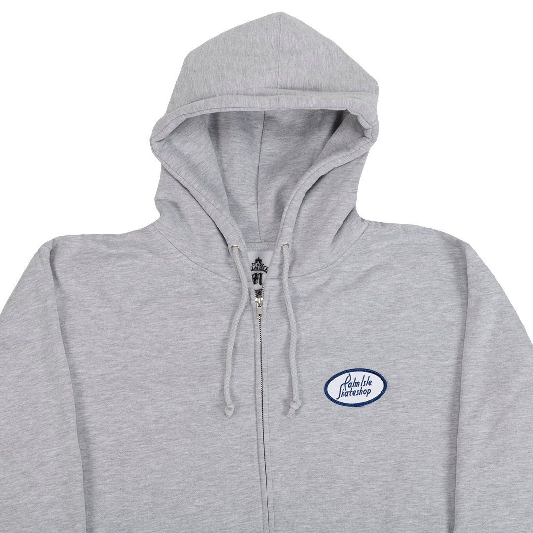 Gas Station Zip Hoodie - Grey