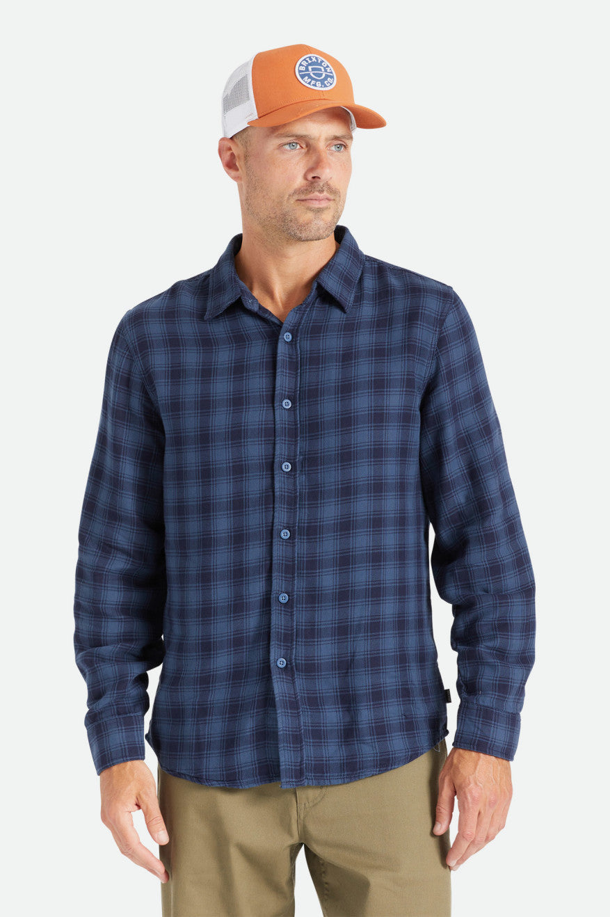 Cruz Soft Weave L/S Flannel - Moonlit Ocean/Joe Blue