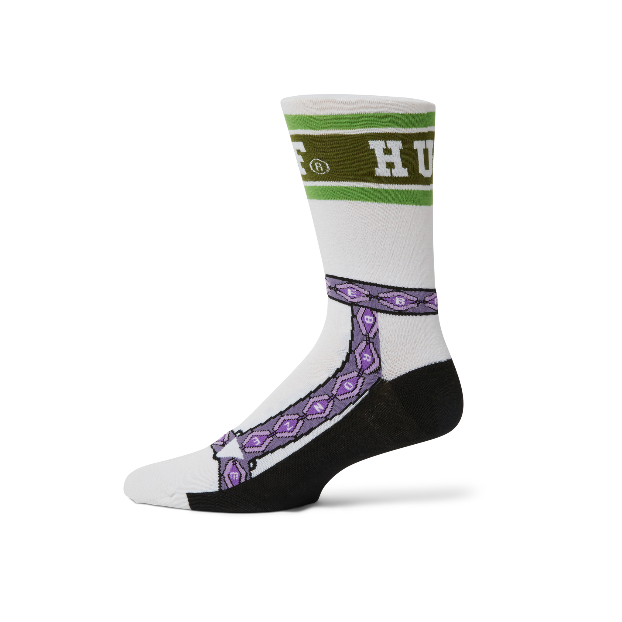 Chaussettes HUF x Bronze 56k Granola Crew - Blanc