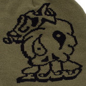 Mind Over Matter Skull Cap Beanie - Olive