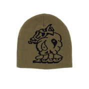 Mind Over Matter Skull Cap Beanie - Olive