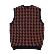 Jacquard Knit Vest - Brown