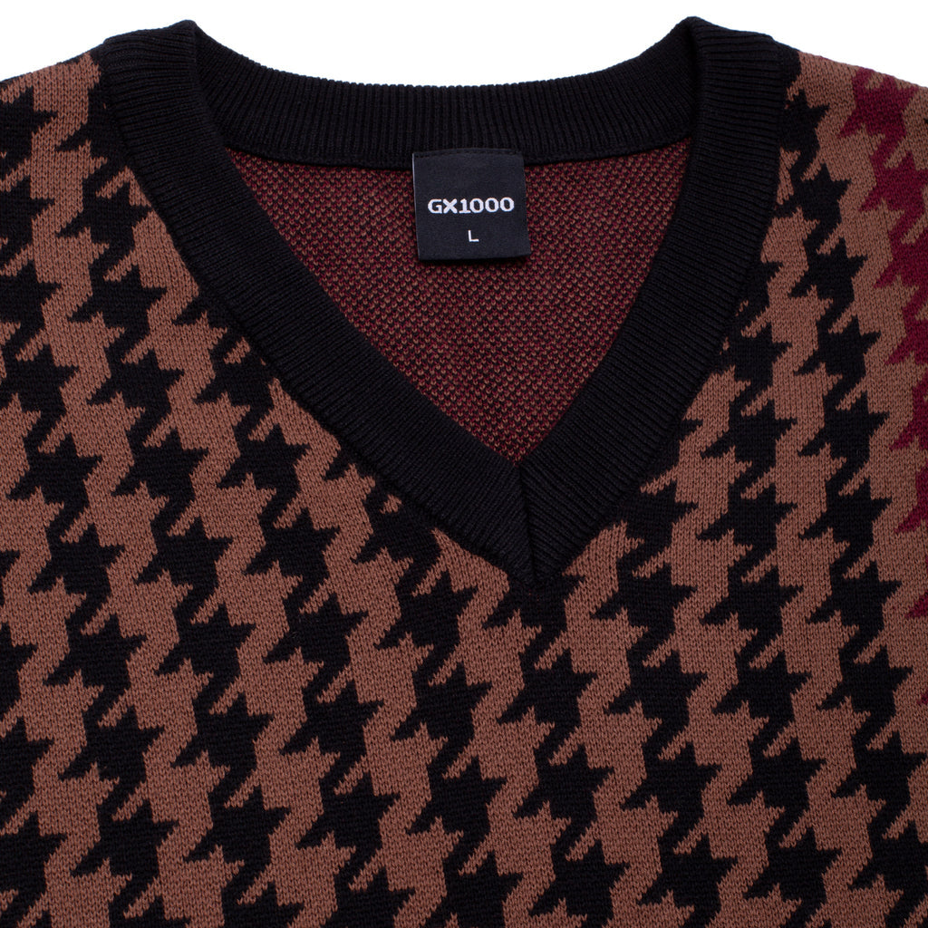 Jacquard Knit Vest - Brown