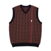 Jacquard Knit Vest - Brown