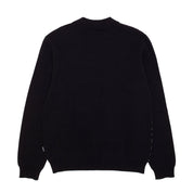 Jacquard Knit Zip Up - Black