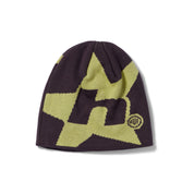 H Star Skull Beanie - Raisin