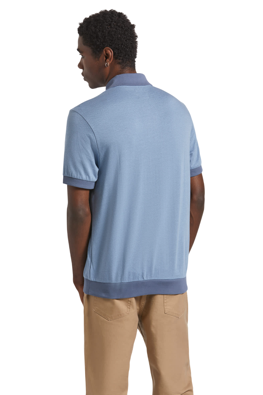 Weekend Herringbone Polo - Borrow Blue/Berring Sea