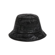 Quilted Outline Bucket Hat - Black