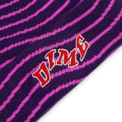 College Wave Cuff Beanie - Purple