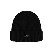 Cursive Fold Beanie - Black (Fall 24)