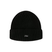 Cashmere Fold Beanie - Black