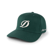 Cursive D Full Fit Cap - Forest Green