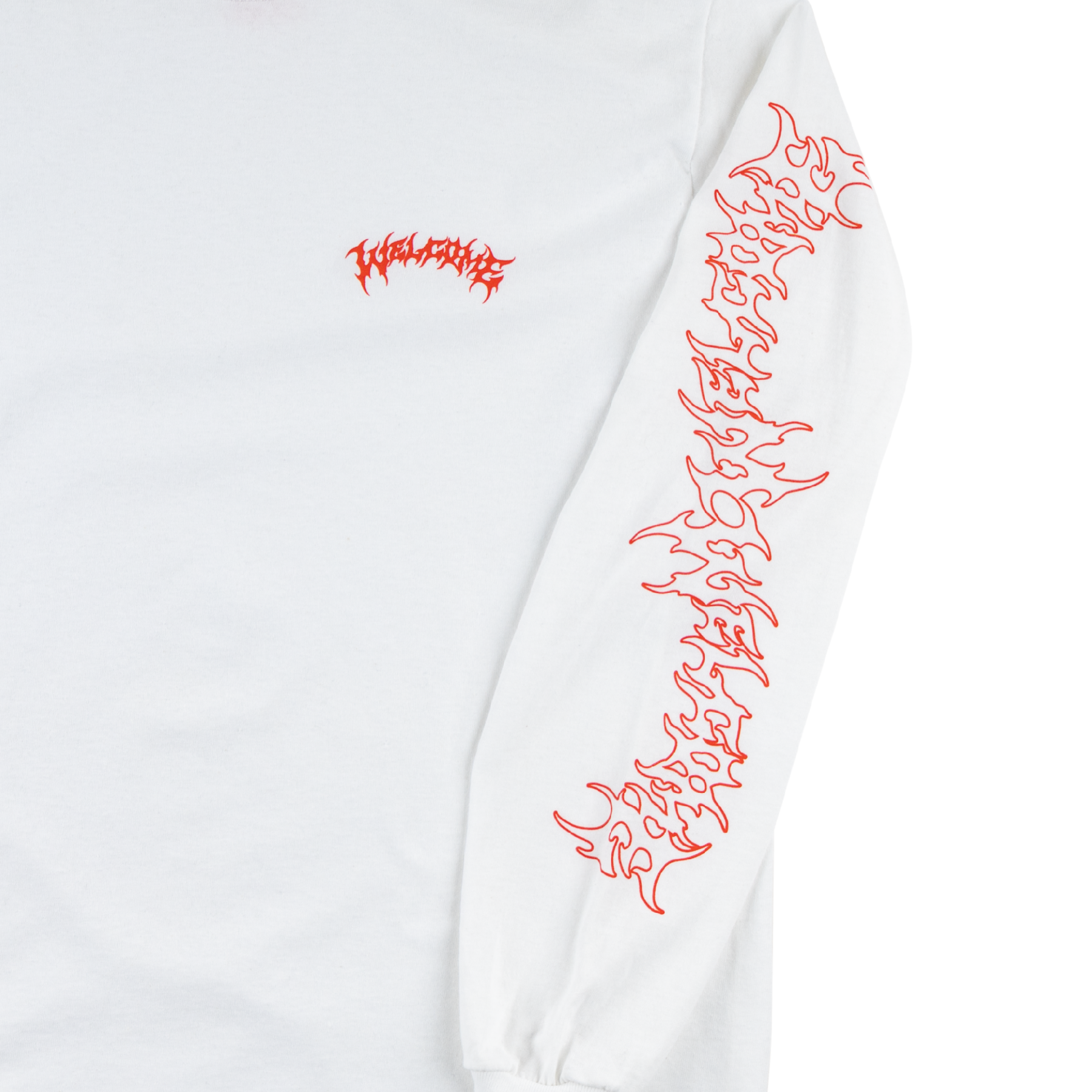 Barb Long Sleeve Tee - White/Red