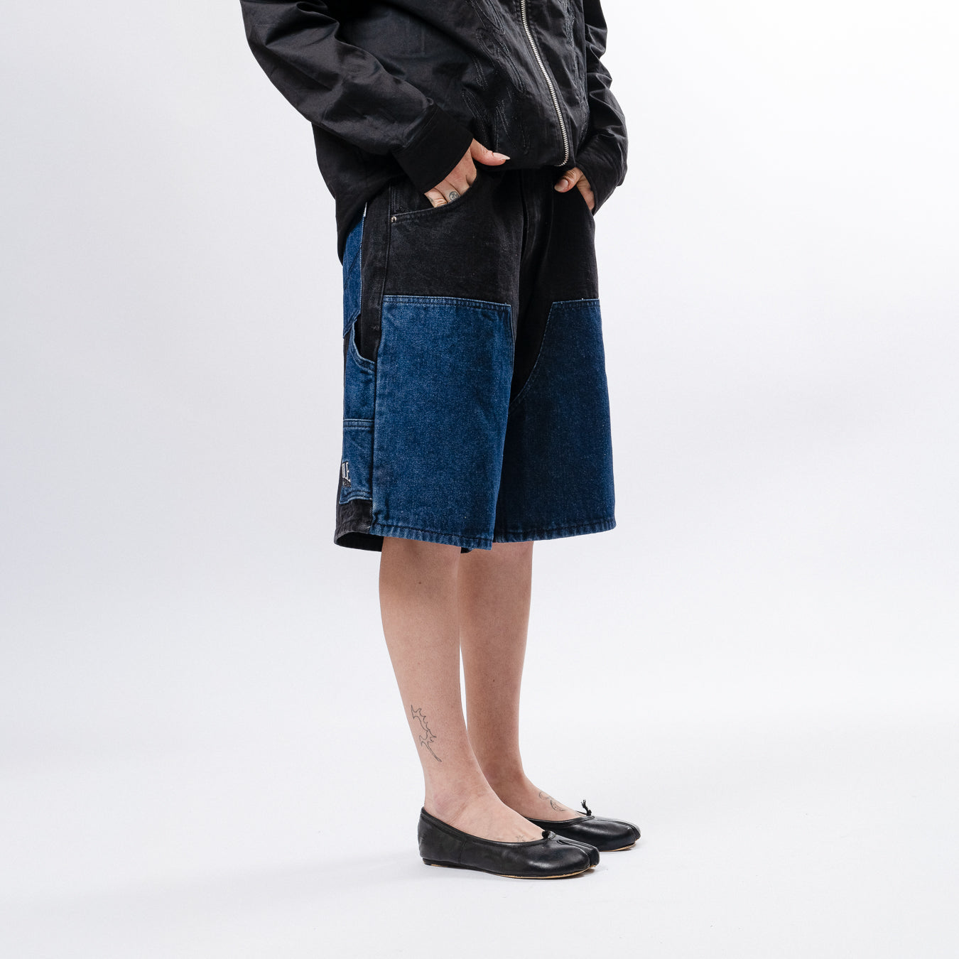 Carpenter Heart Short en Jean - Noir/Indigo