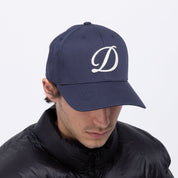 Cursive D Full Fit Cap - Navy