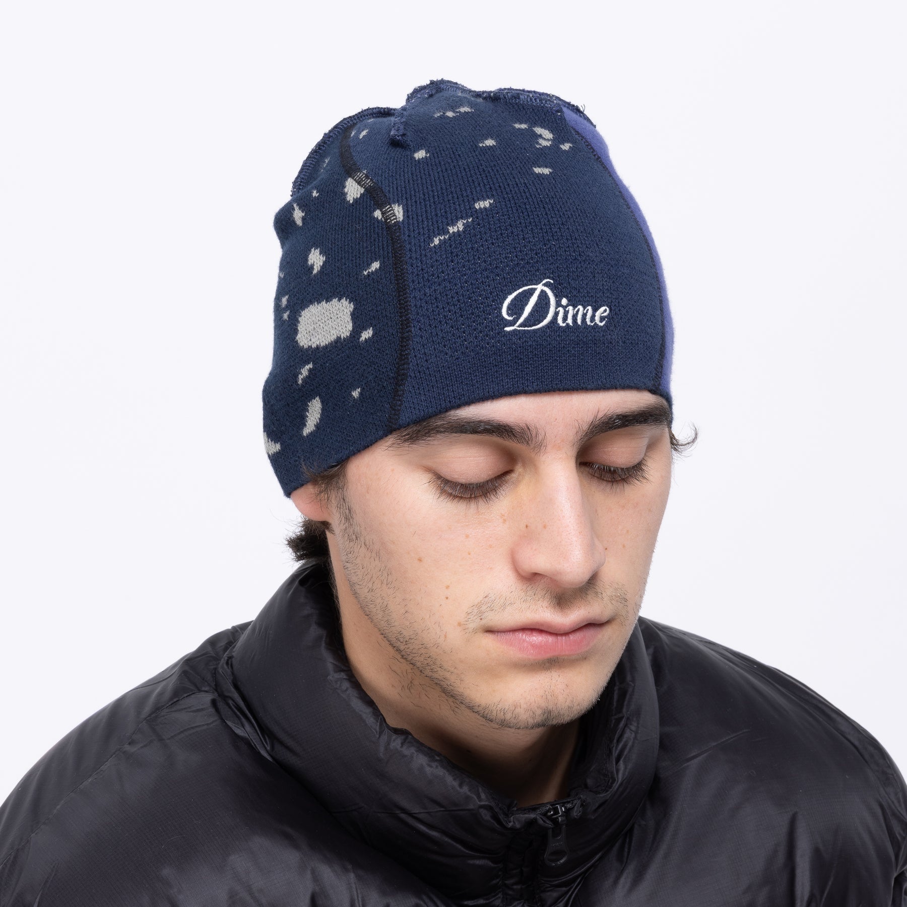 Bonnet Skully à point inversé - Bleu marine