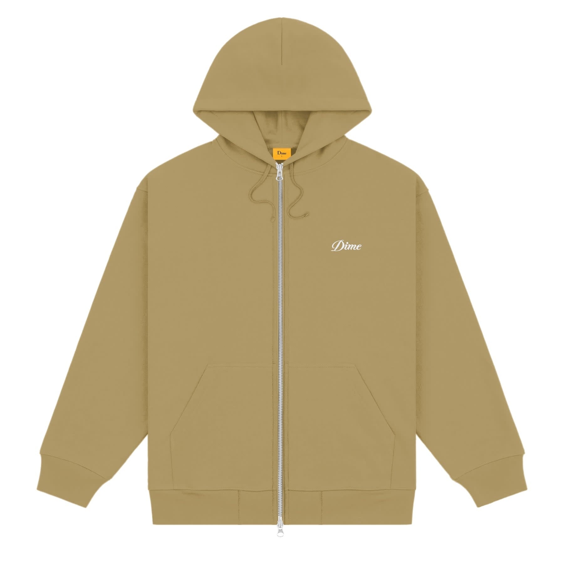 Cursive Zip Hoodie - Oak