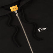 Cursive Small Logo Zip Hoodie - Black (Spring 24)