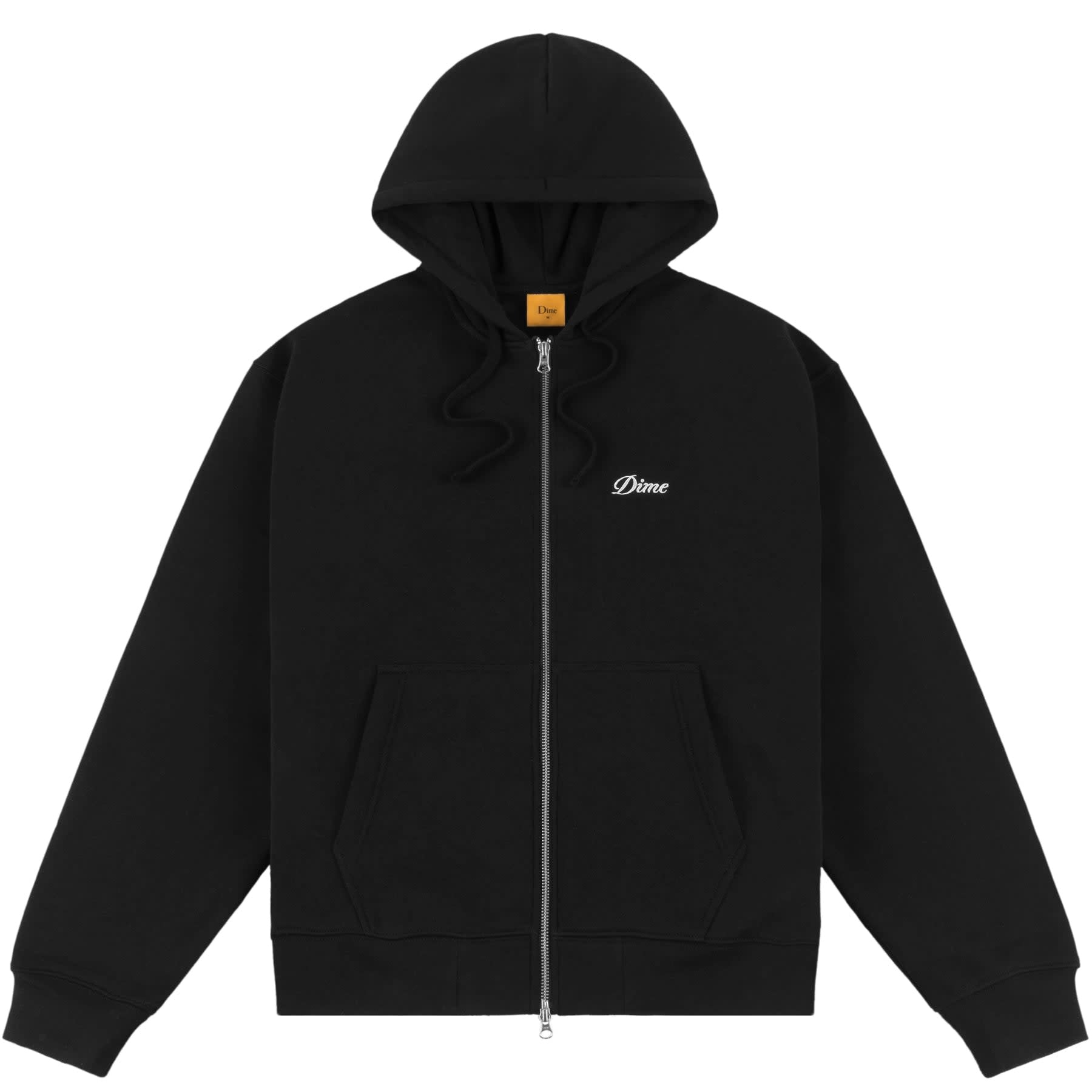 Sweat à capuche zippé avec petit logo cursif - Noir (Printemps 24)