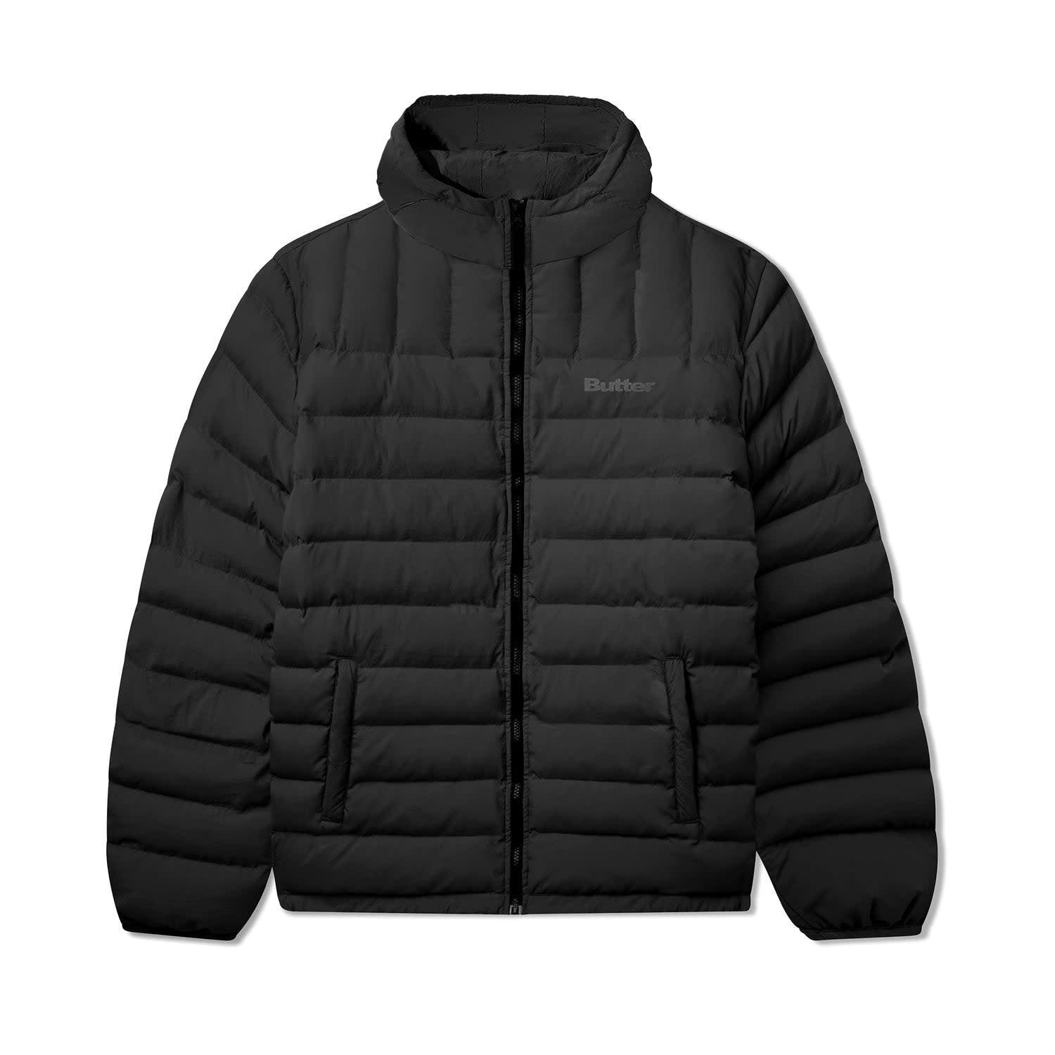 Hooded Puffer Jacket - Black