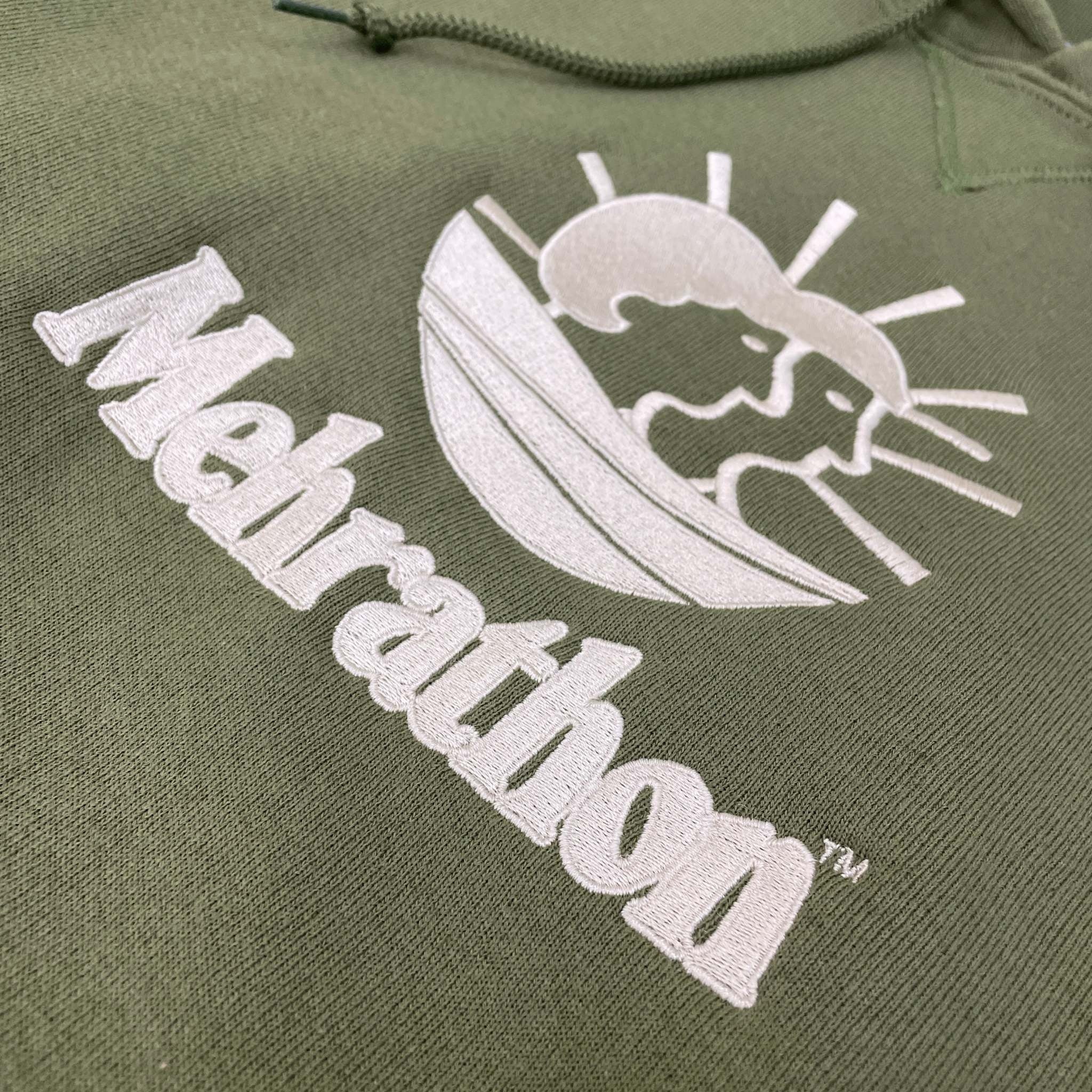 Horizon Embroidered Pullover Hoody - Moss