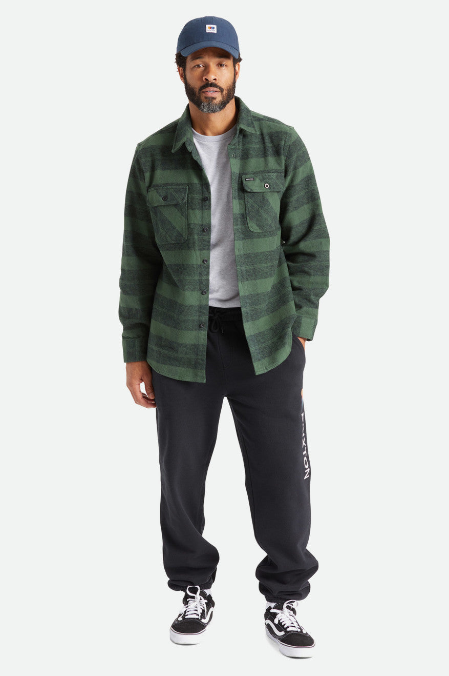 Bowery Heavy Weight L/S Flannel - Forest Green