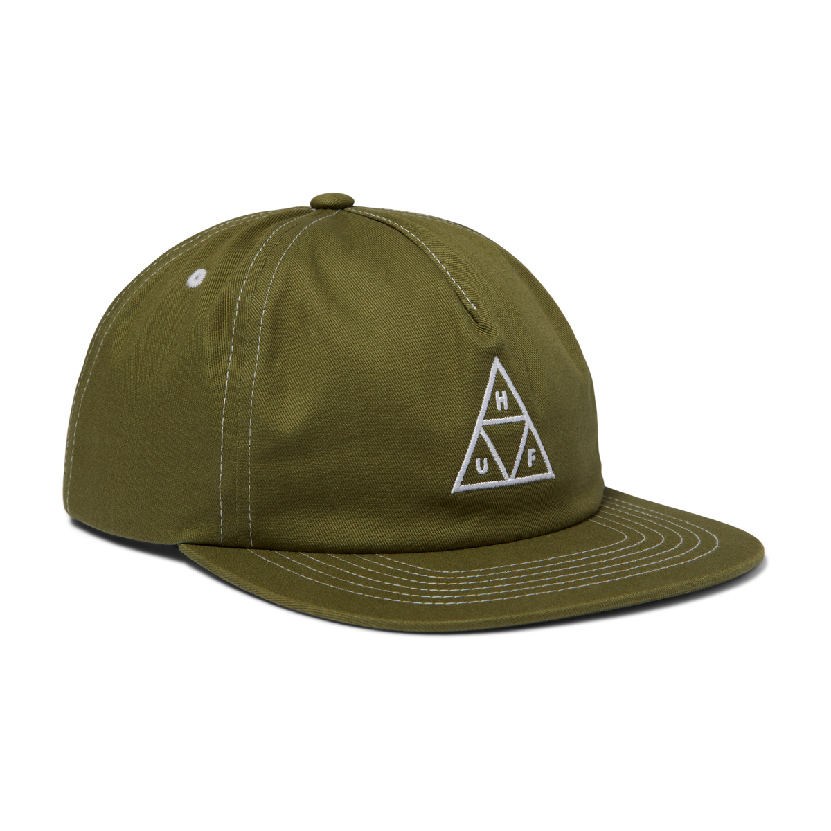 Ensemble Triple Triangle Snapback - Olive clair/Blanc 