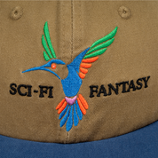 Humming Bird Hat - Olive/Navy