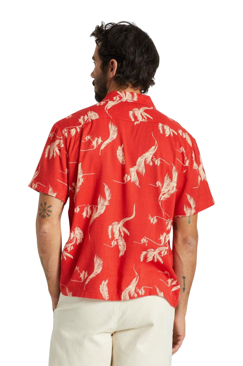 Bunker Slub S/S Woven - Aloha Red/White/Coconut