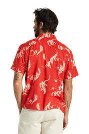 Bunker Slub S/S Woven - Aloha Red/White/Coconut