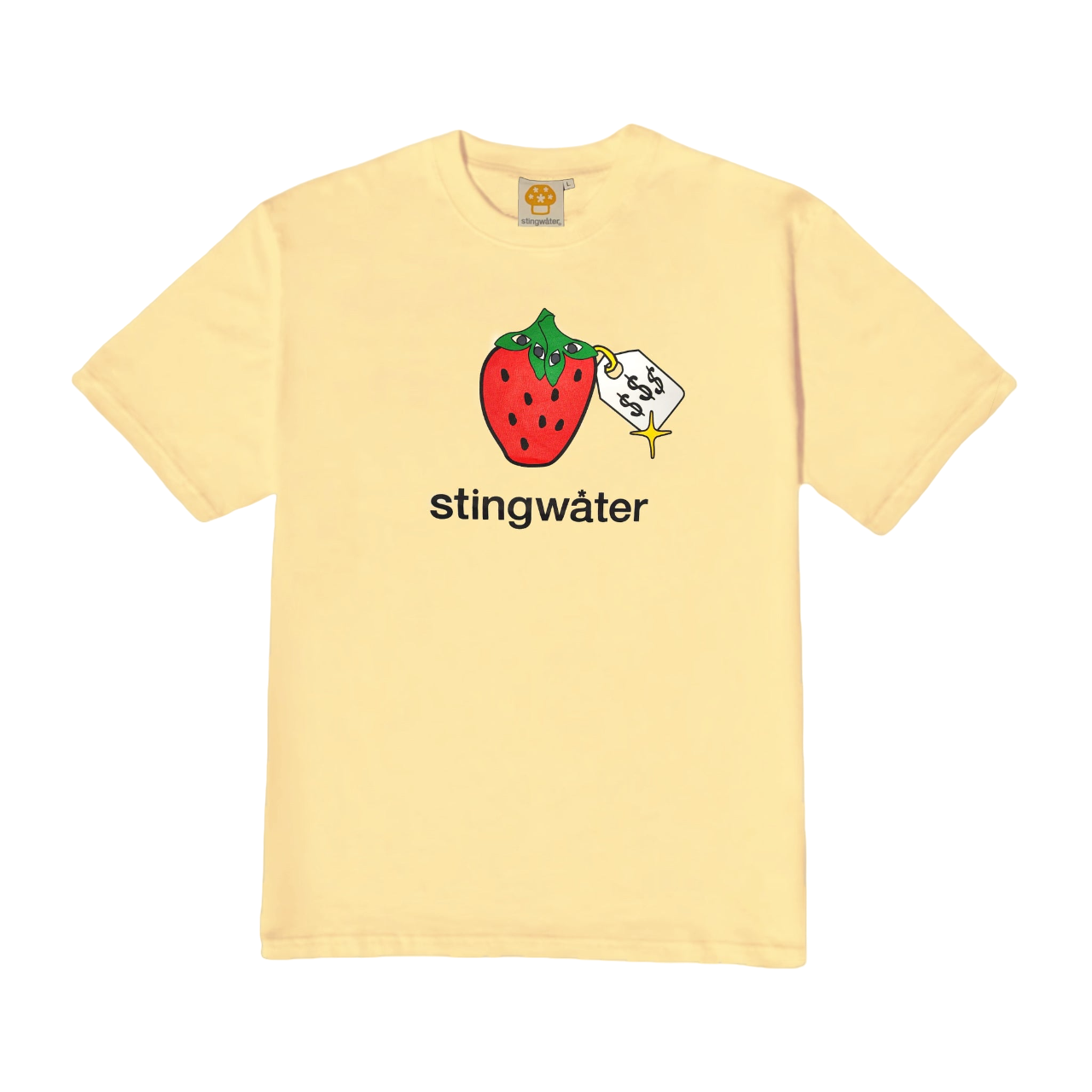 T-shirt spécial fraise bio - Jaune délavé