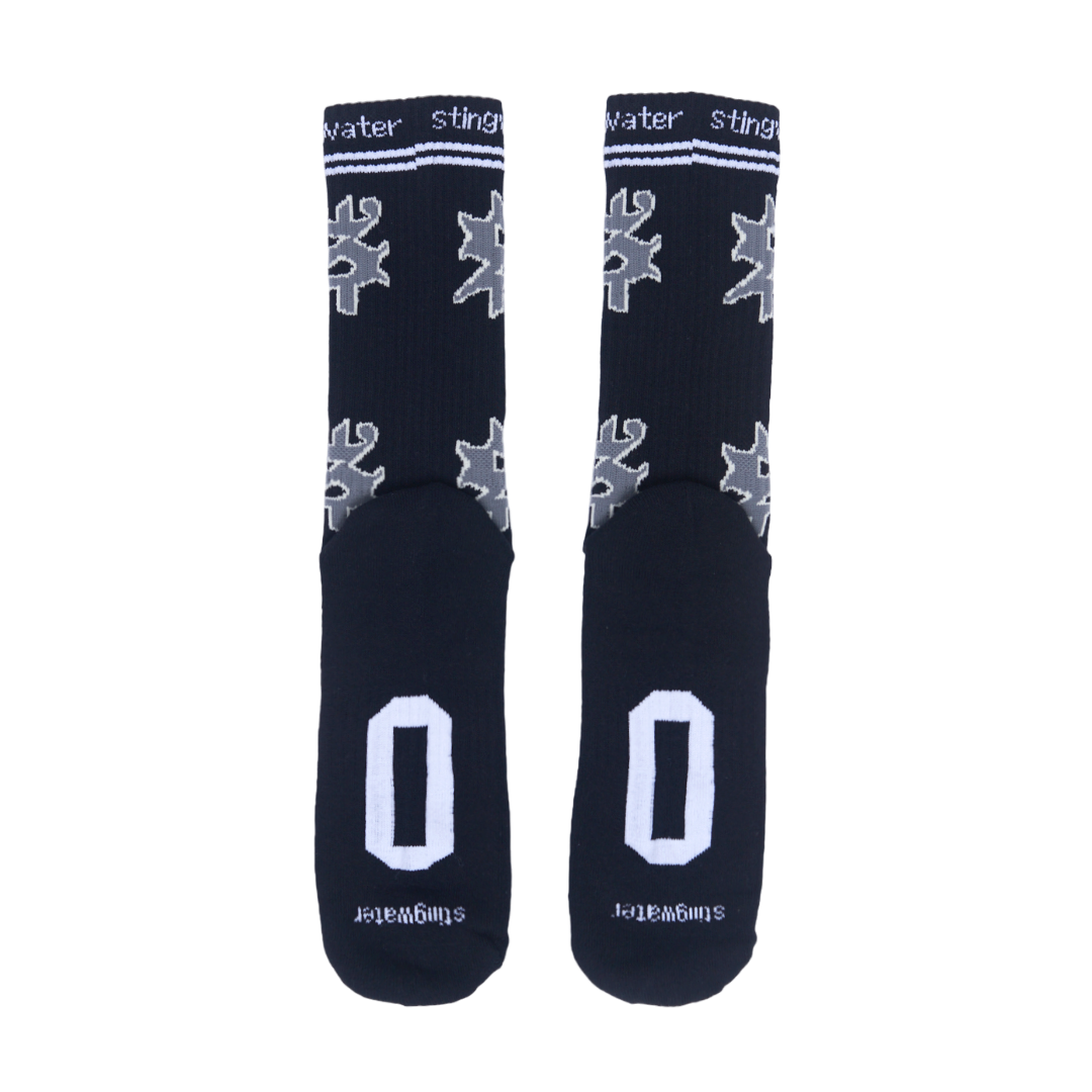 Chaussettes d'équipe avec logo S - Noir