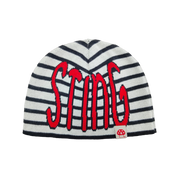 V Speshal Organic Strawberry Beanie - White/Black Stripes