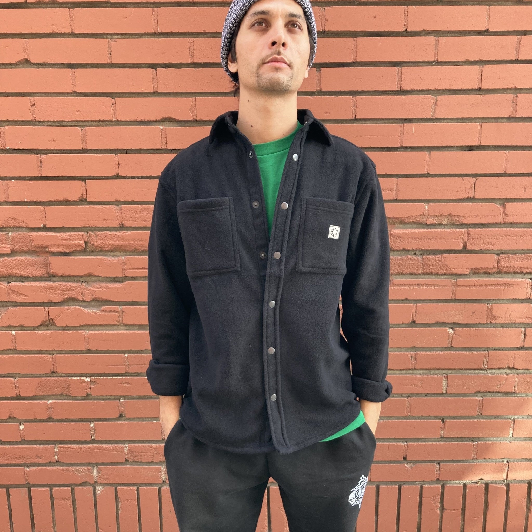 Smoke Polar Fleece - Black