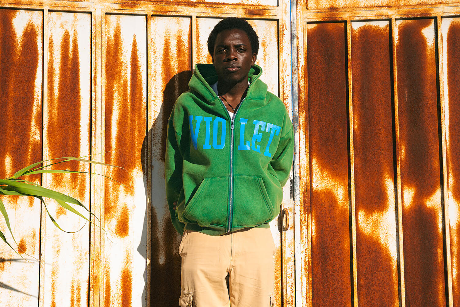 Violet x David Enth Zip Hoodie - Green