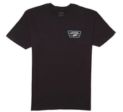 Full Patch Back Tee - Black/White/Aqua