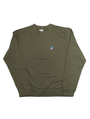Col ras du cou avec logo Corp - Olive