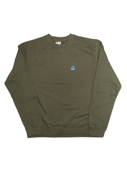 Col ras du cou avec logo Corp - Olive