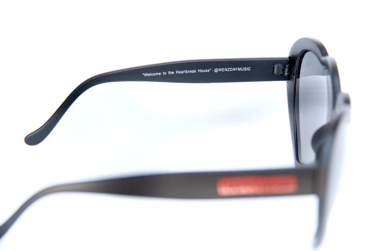 Heart On Sunglasses DJ Wenzday - Matte Black